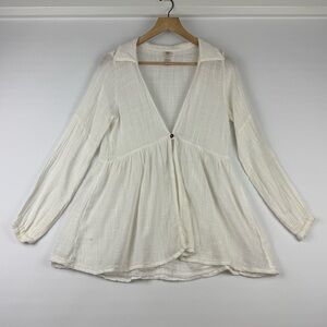 PQ Swim White Gauzy Cover-Up Tunic – XS/S